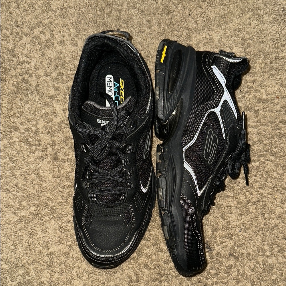 Skechers Black Sneakers with Cushioned Support